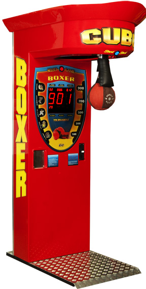 Maquina de boxeo con monedas Cube Rojo 