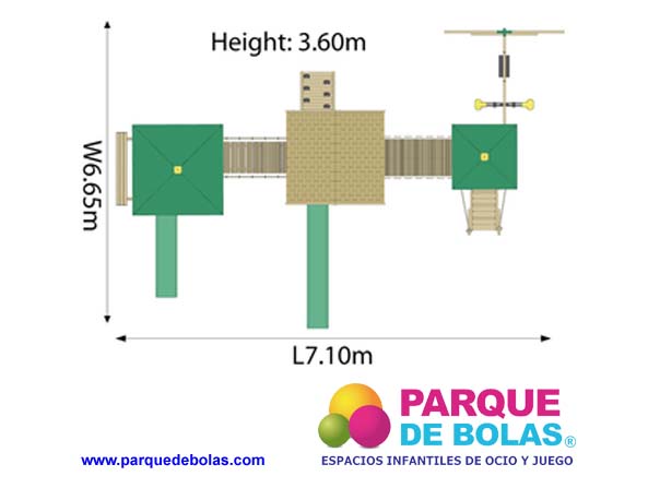 Novahus - Castillo Columpio Infantil Celeste