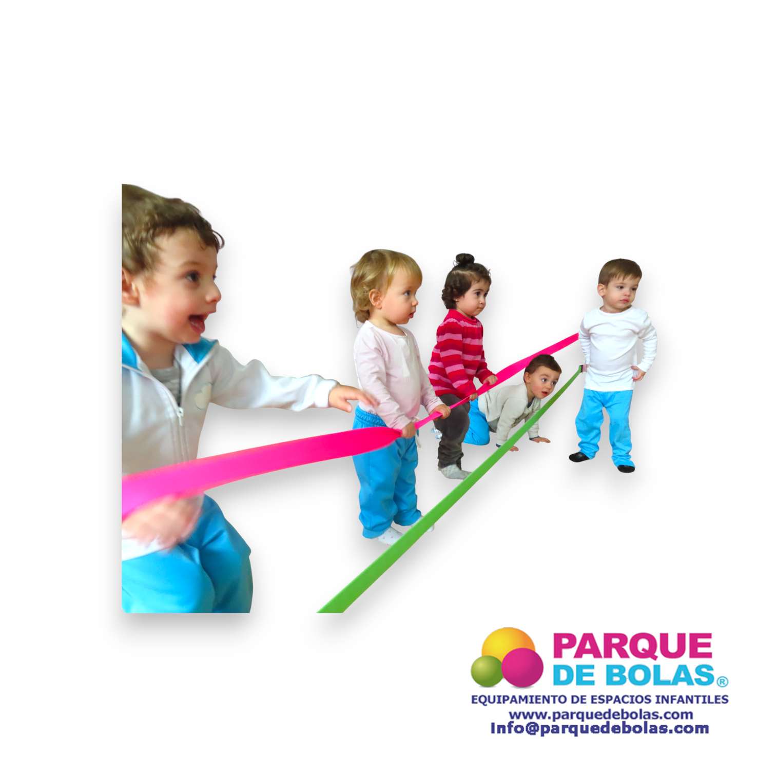 Cintas separadoras de espacios (pack 2 cintas + soportes pared)