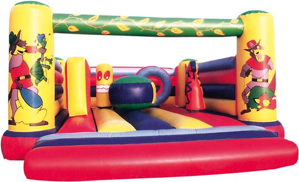 Hinchable con obstaculos 7x7.25x3,5 m modelo Cuento 5 obstaculos