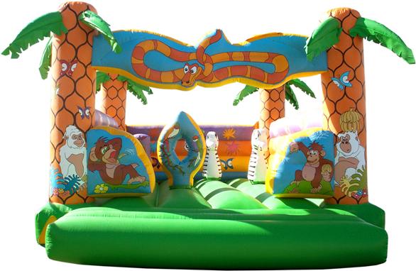 Hinchable con obstaculos 6,2x5,7x3,6 m modelo selva 3 obstaculos