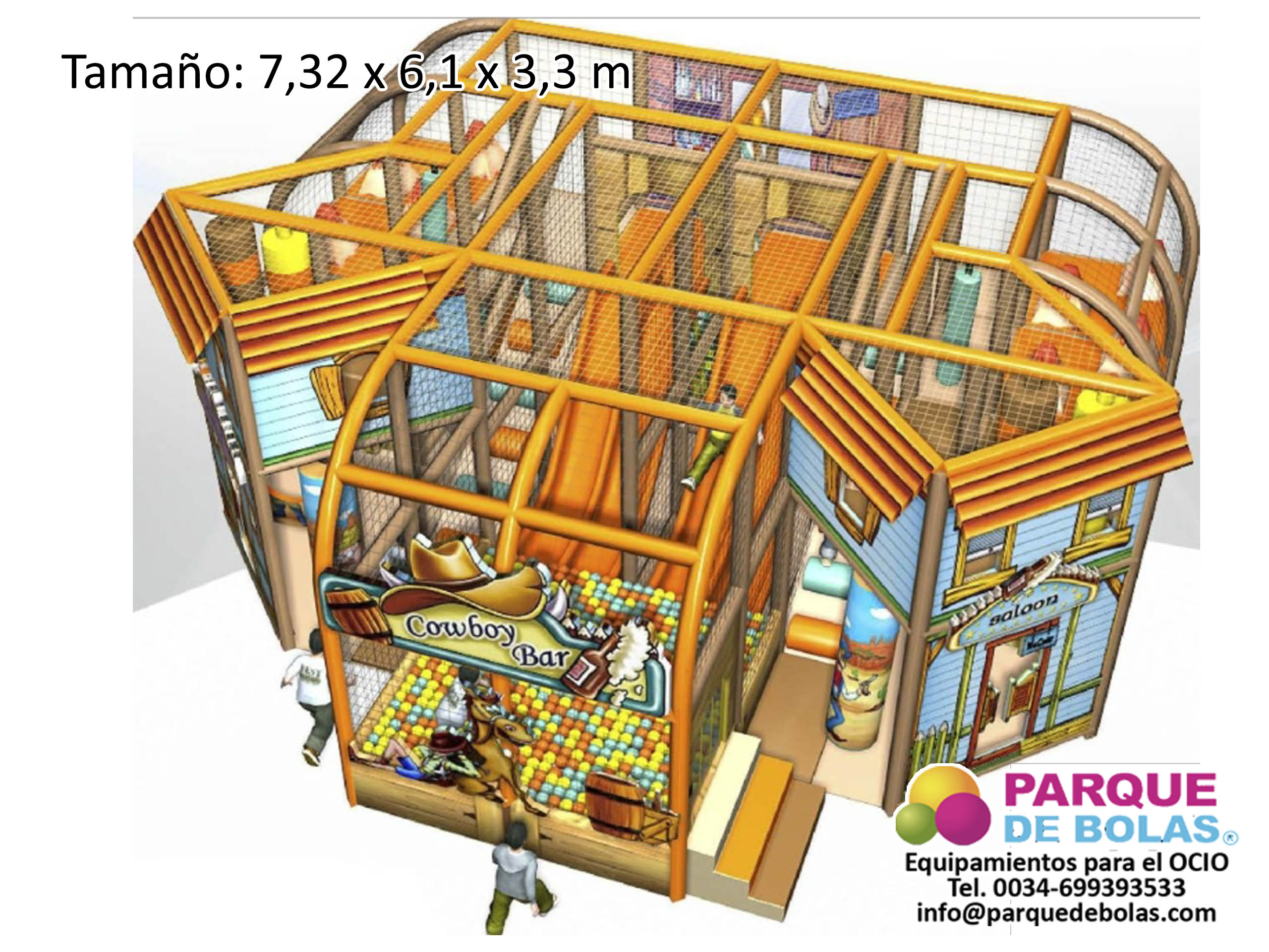 Parque de bolas SALOON 7,32 x 6,1 x 3,3 m