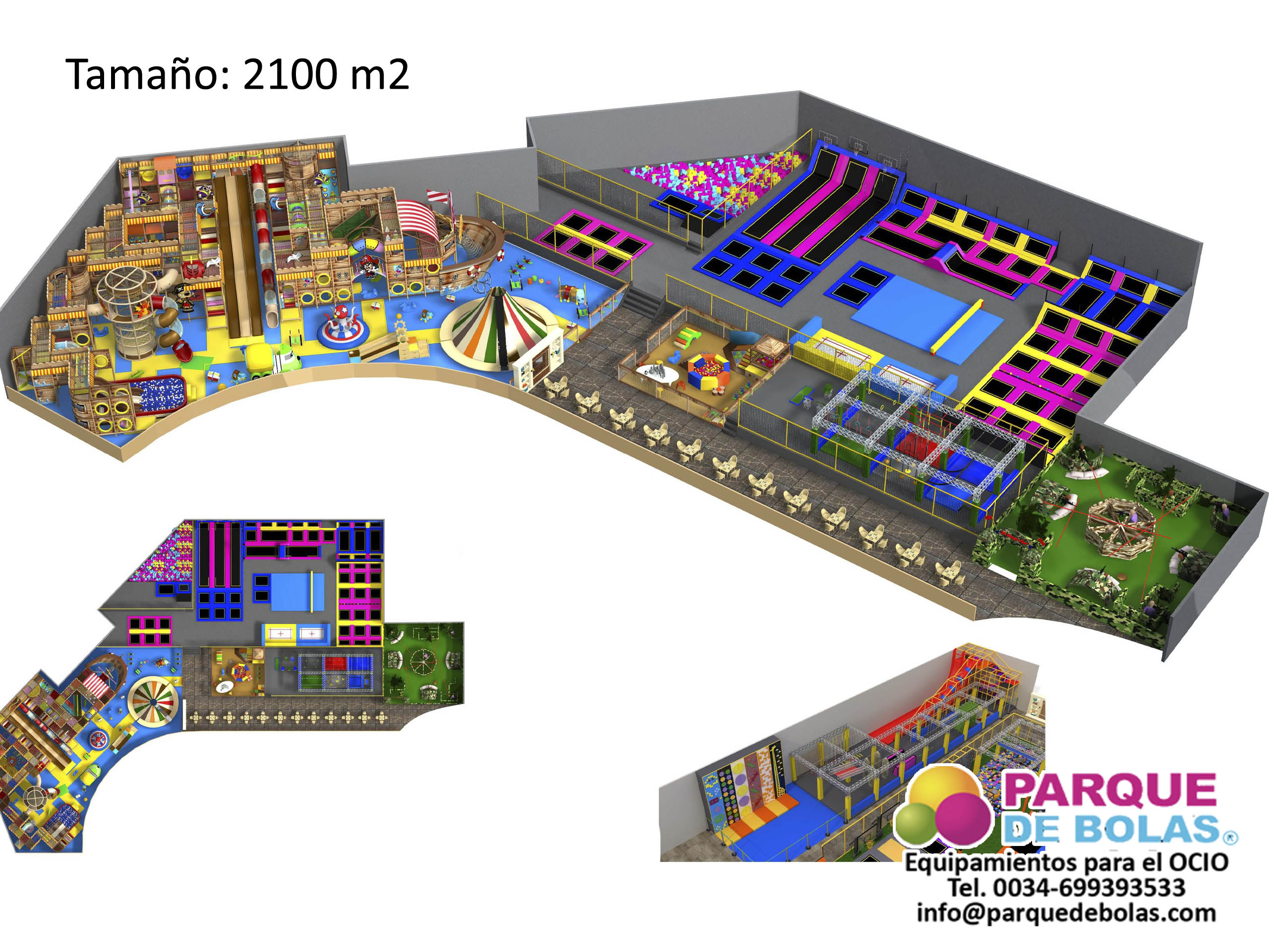 Parque de bolas WORLD 2100 m2