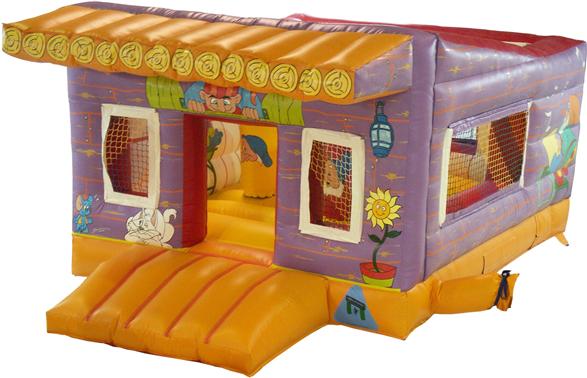 hinchable juego 3x3x2,25m modelo obstaculo Casa Troncos