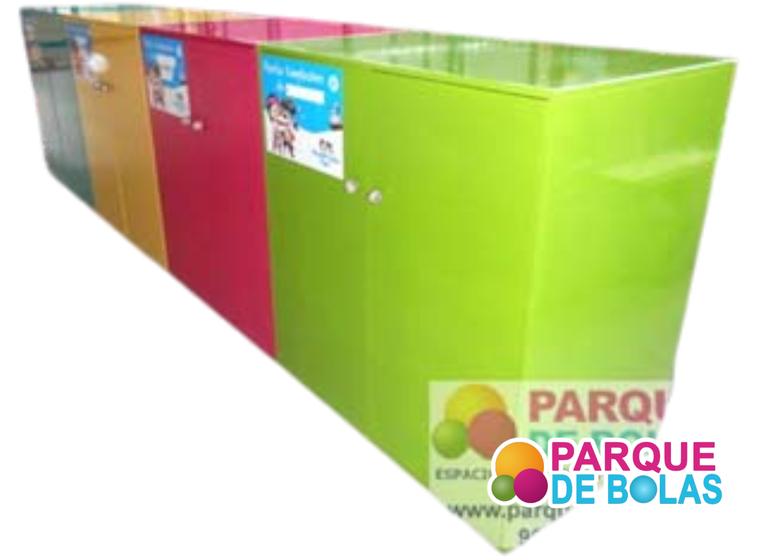 Mueble con perchero para parques 100x60x80 cm (incluye 15 perchas)